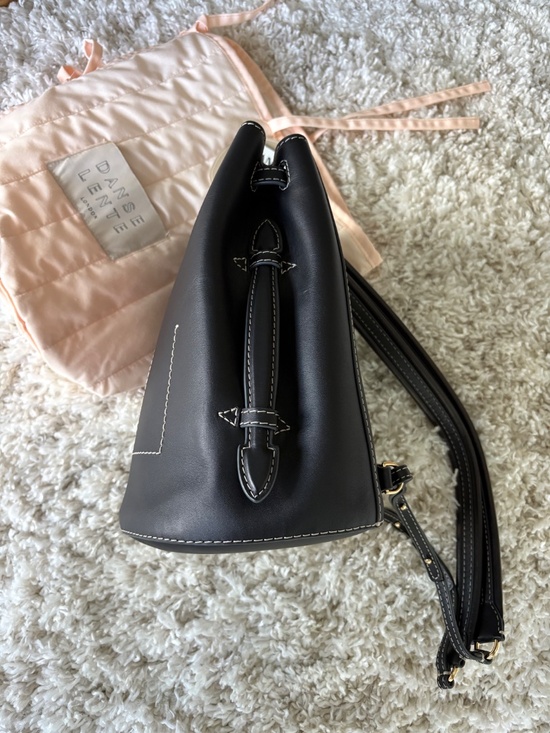 ? Danse Lente Jamie Black Leather Bucket Convertible Backpack main image 13